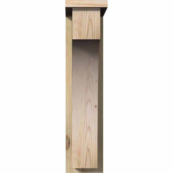 Huntington Rough Sawn Corbel W/Backplate, Douglas Fir, 6W X 14D X 26H